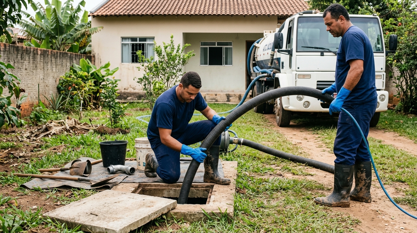 Esgotamento de fossa em São Bernardo do Campo-SP